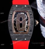 Swiss Replica Richard Mille lady RM007 watch Carbon TPT&Rose Gold 31mm